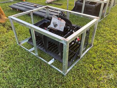 Landhonor MGB-72-44W 44 Inch Single Cylinder Grapple Bucket, Mini Skid Steer Mount