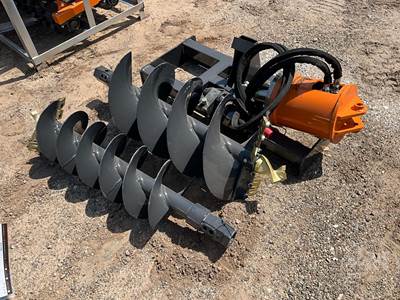 Landhonor SAD-12-23C Hydraulic Auger Skid Steer Attachment, 12" & 18" Bits
