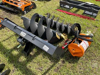 Landhonor SAD-12-23C Hydraulic Auger Skid Steer Attachment, 12" & 18" Bits, 2" Hex