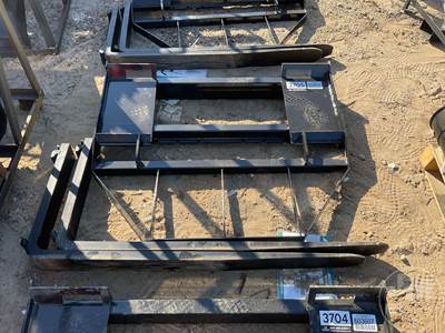 Unused Mower King 48 Inch Forks with Mast, Universal Skid Mount