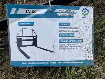 Mower King SA-100 Skid Steer Forks with Mast Attachment