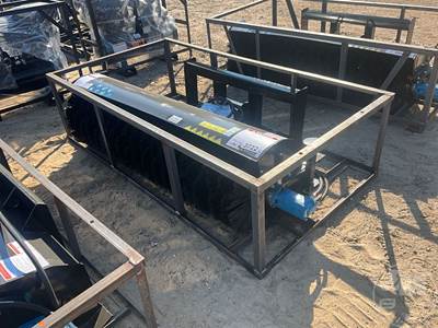 Unused Mower King SSAB72 Hydraulic Broom Skid Steer Attachment, 72" Working Width