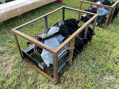 Mower King SSECAG-Y Hydraulic Auger Skid Steer Attachment, 6"/12"/14" Bits