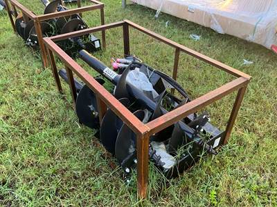 2026 Mower King SSECAG-Y 3-BIT Hydraulic Auger Skid Steer Attachment