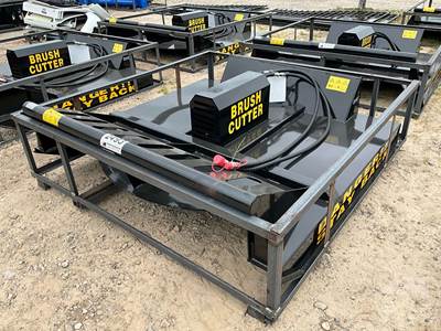 Mower King SSRC 77 Inch Direct Drive Hydraulic Skid Steer Attachment, Quick Attach