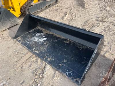 Used SDLANCH 72 Inch Smooth Bucket Skid Steer Attachment
