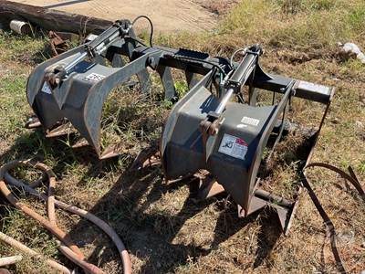 Used Stout HD72 72" Dual Cylinder Grapple Bucket, Universal Skid Steer Mount
