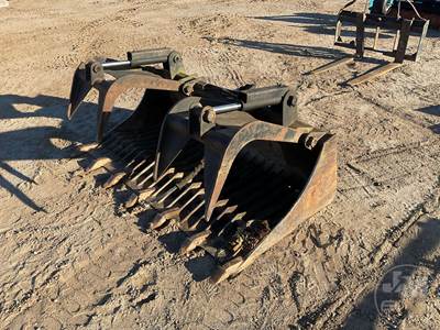 72â€ Inch Dual Cylinder Grapple Bucket, Â Dual Cylinder Rock Grapple Bucket