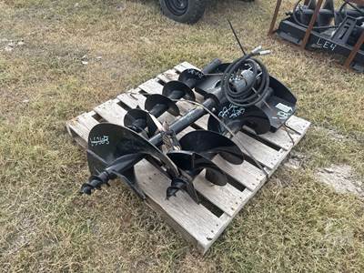 Hydraulic Auger, Mini Skid Steer Mount, Bits Sizes Included ,8",12",16",