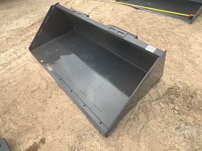 Unused Wolverine 71" Smooth Bucket Skid Steer Attachment, Universal Skid Mount