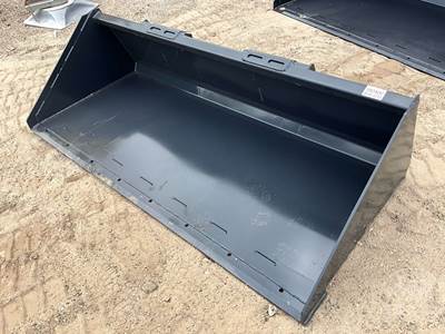 Used Wolverine 81 1/2" Smooth Bucket Skid Steer Attachment, Universal Skid Mount