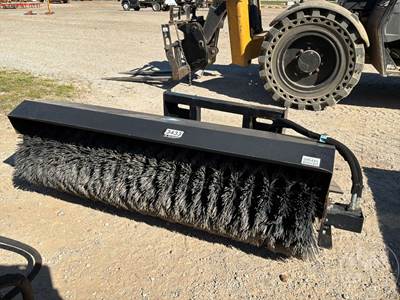 Used Wolverine 72 Inch Hydraulic Broom Skid Steer Attachment, Universal Mount