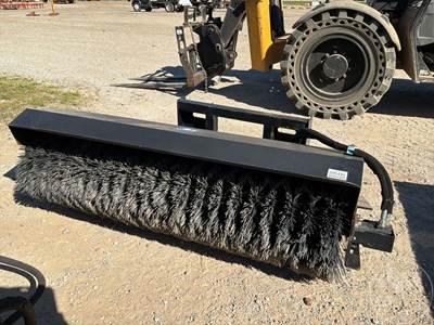 Used Wolverine 72 Inch Hydraulic Broom Skid Steer Attachment, Universal Mount