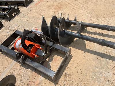 Wolverine ABD-13-1218R Skid Steer Hydraulic Auger, Universal Mount, (2) Bits 12" & 18"