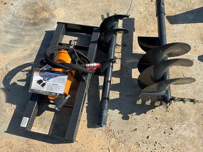 Used Wolverine ADB-13-1218R Mini Skid Steer Auger Drive & Bits, 12" & 16"