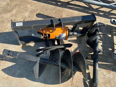 Used Wolverine ADB-13-1218R Skid Steer Auger Drive & Bits, 12" & 16", Mini Skid Steer Mount