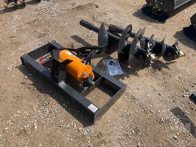 Unused Wolverine ADB-13-1218R Hydraulic Auger Skid Steer Attachment, 12" and 18" Bits