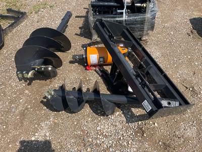 Wolverine ADB-13-1218R Hydraulic Auger Skid Steer Attachment, 12" and 18" Bits