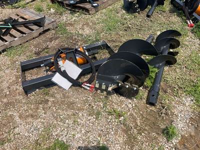 Wolverine ADB-13-1218R Hydraulic Auger Skid Steer Attachment, 12" & 18" Bits