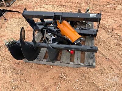Wolverine ADB13-1218R Hydraulic Auger Skid Steer Attachment, 12" & 18" Bits, 38" Depth