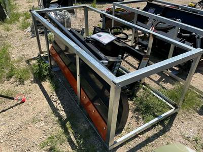 Unused Wolverine DB-15-84W 84 Inch Snow Pusher Skid Steer Attachment, Universal Skid Mount
