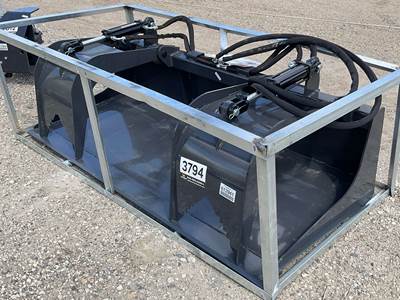 Wolverine GB-11-72W 72" Dual Cylinder Grapple Bucket, Universal Skid Mount