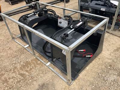 Unused Wolverine GB-11-72W 72" Dual Cylinder Grapple Bucket, Universal Skid Mount