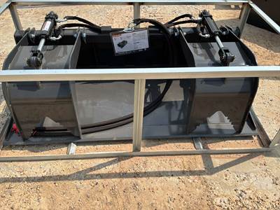 Wolverine GB-11-72W 72" Dual Cylinder Grapple Bucket, Universal Skid Steer Mount