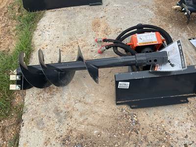 Unused Wolverine MAD-12-12D Hydraulic Auger, Mini Skid Steer Mount
