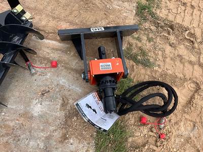 Unused Wolverine MAD-12-12D Hydraulic Auger, Mini Skid Steer Mount