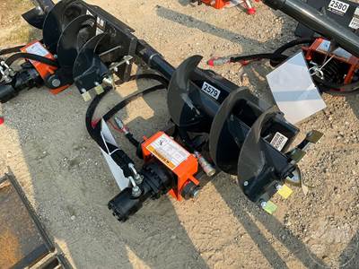 Wolverine MAD-12-12D Hydraulic Auger Mini Skid Steer Attachment with 6" Auger