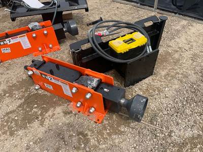 Wolverine PD-12-08D Skid Steer Post Driver Attachment, Universal Skid Mount