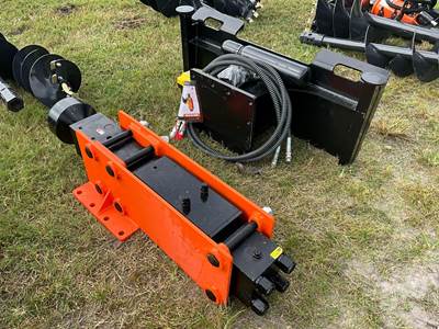 Wolverine PD-12-08D Hydraulic Drop Hammer Skid Steer Attachment, Universal Mount