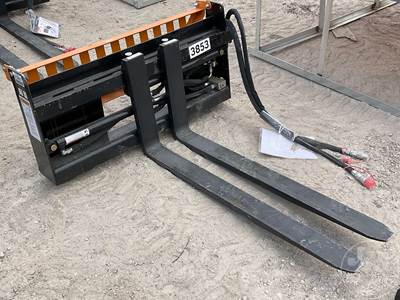 2025 Wolverine PFA-11-3300G Universal Skid Steer Fork Attachment, 48" Forks, Hyd Positioner