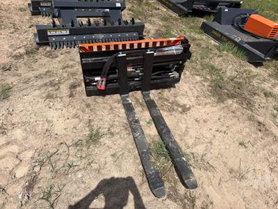 Wolverine PFA-11-3300G 48 Inch Forks with Hydraulic Positioner Skid Steer Attachment
