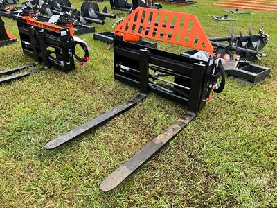2026 Wolverine PFA-11-3300G 48" Skid Steer Forks w/ Hydraulic Positioner