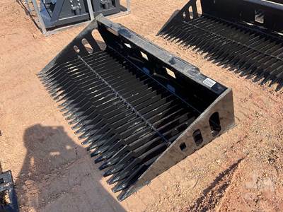 Unused Wolverine SB72 72 Inch Rock Bucket, Universal Skid Mount Skid Steer Attachment
