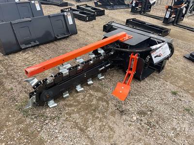 Unused Wolverine TCH-12-48H Trencher Skid Steer Attachment, Universal Mount