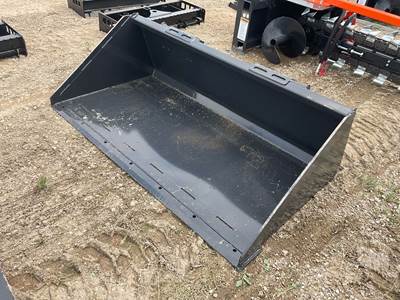 Unused Wolverine 68 Inch Smooth Bucket Skid Steer Attachment, Universal Skid Mount