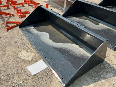 Wolverine TDB-11-84W Smooth Bucket Skid Steer Attachment, Universal Skid Mount