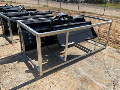 Unused 2025 Wolverine 84" Skid Steer 6-WAY Dozer Blade Attachment ZW-01939