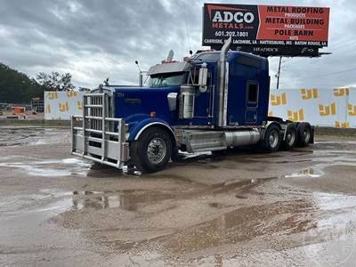 Kenworth W900 Tri Axle Sleeper Semi Truck