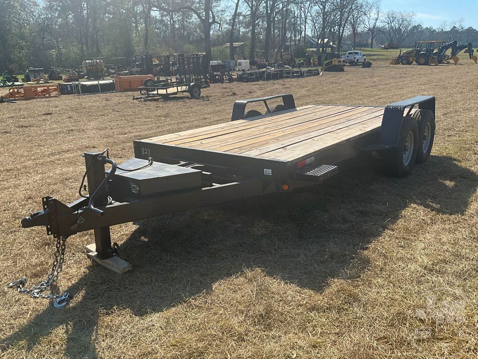 Car Hauler Trailer 7'X14', 2 Axle, Slide In Ramps, Wood DECKInG, Tool