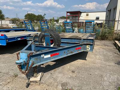 Tag A Long Equipment Trailer, 2', Dove Tail, 8' Wide, 2 Axle, Adjustable Ball