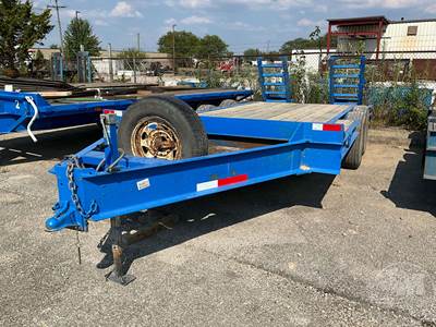 Tag A Long Equipment Trailer, 2', Dove Tail, 8' Wide, 2 Axle, Ball Hitch,