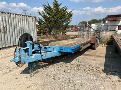 Tag A Long Equipment Trailer, 22' Deck, 2', Dove Tail, 2 Axle, Adjustable Ball