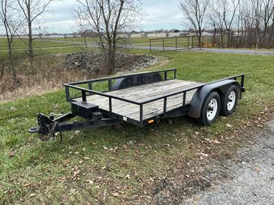 Utility Trailer 6'X12', 2 Axle, Wood Decking, Pintle Hitch, Bill Of Sale/Under 4