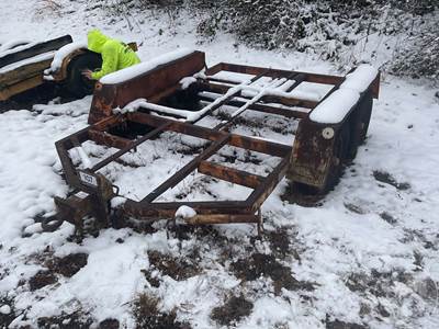 Tag A Long Equipment Trailer, 6' Wide, 2 Axle, Pintle Hitch, Electric Brakes, 10