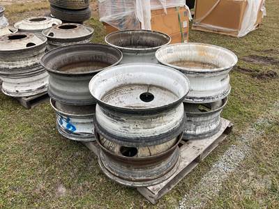 22.5X8.25 Hub Pilot Steel Wheels, Â Qty (8)