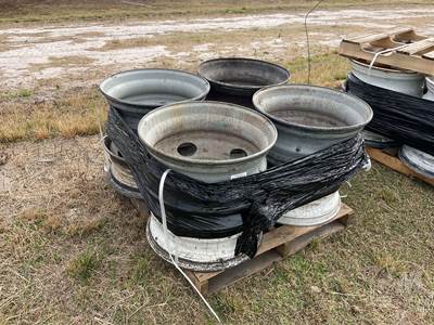 22.5X8.25 Hub Pilot Steel Wheels, Â Qty (8)